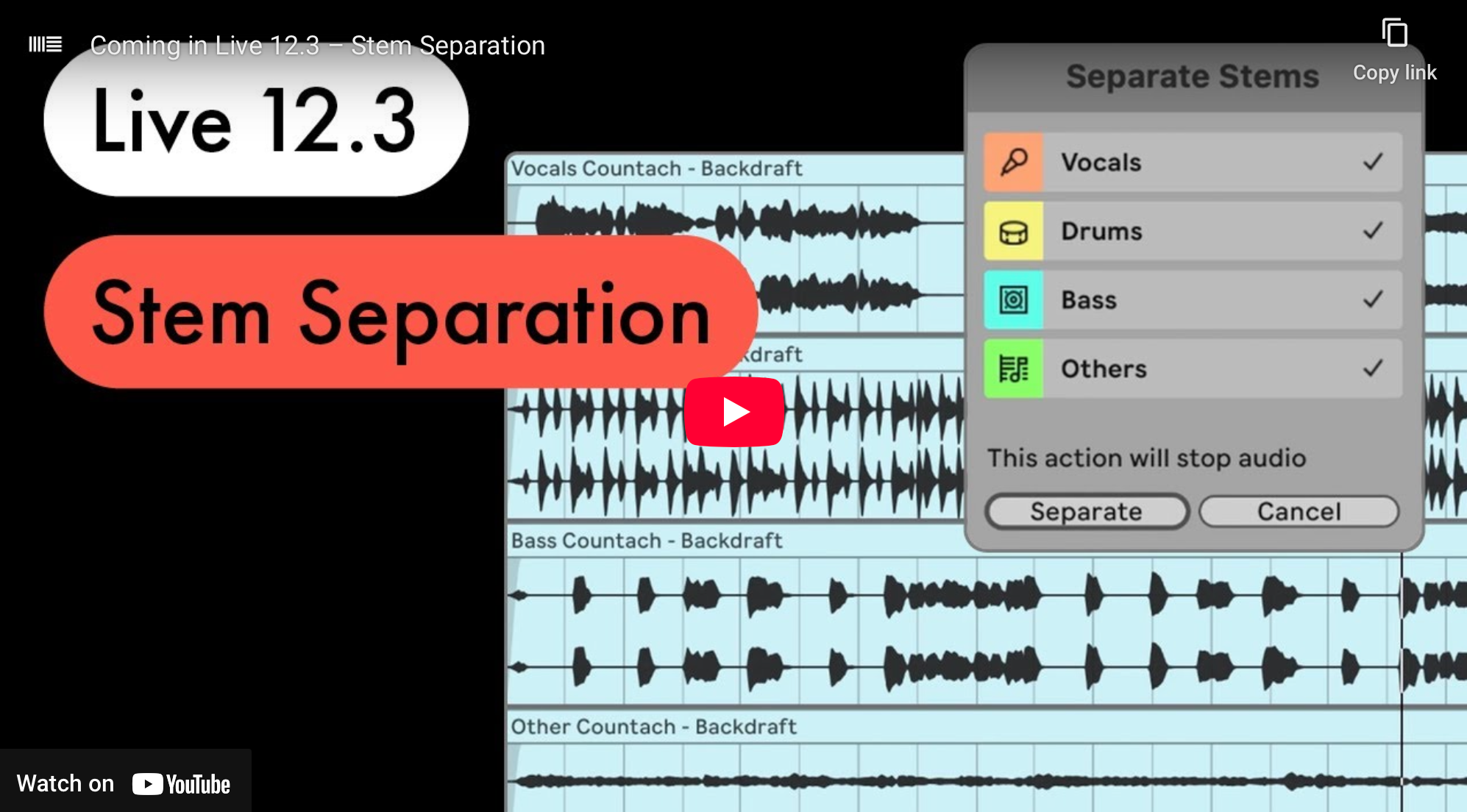 Ableton Live 12.3 Stem Separation 